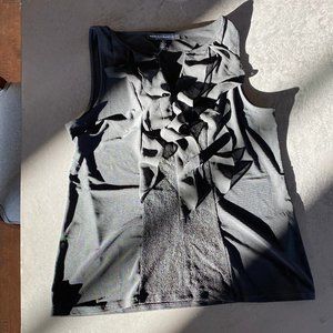 White House Black Market NWT Blk Sleeveless Blouse